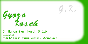 gyozo kosch business card
