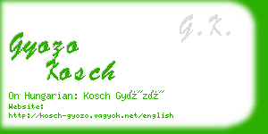 gyozo kosch business card